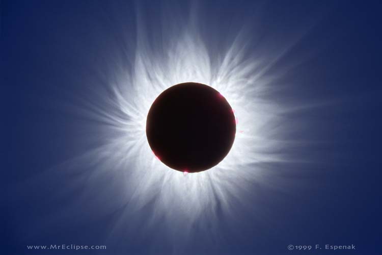 Photo of a total solar eclipse