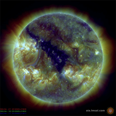Colored picture of the Sun
